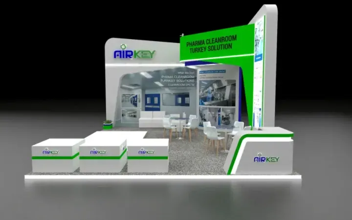 Airkey Pharma Cleanroom Custom Exhibition Stand Fabrication